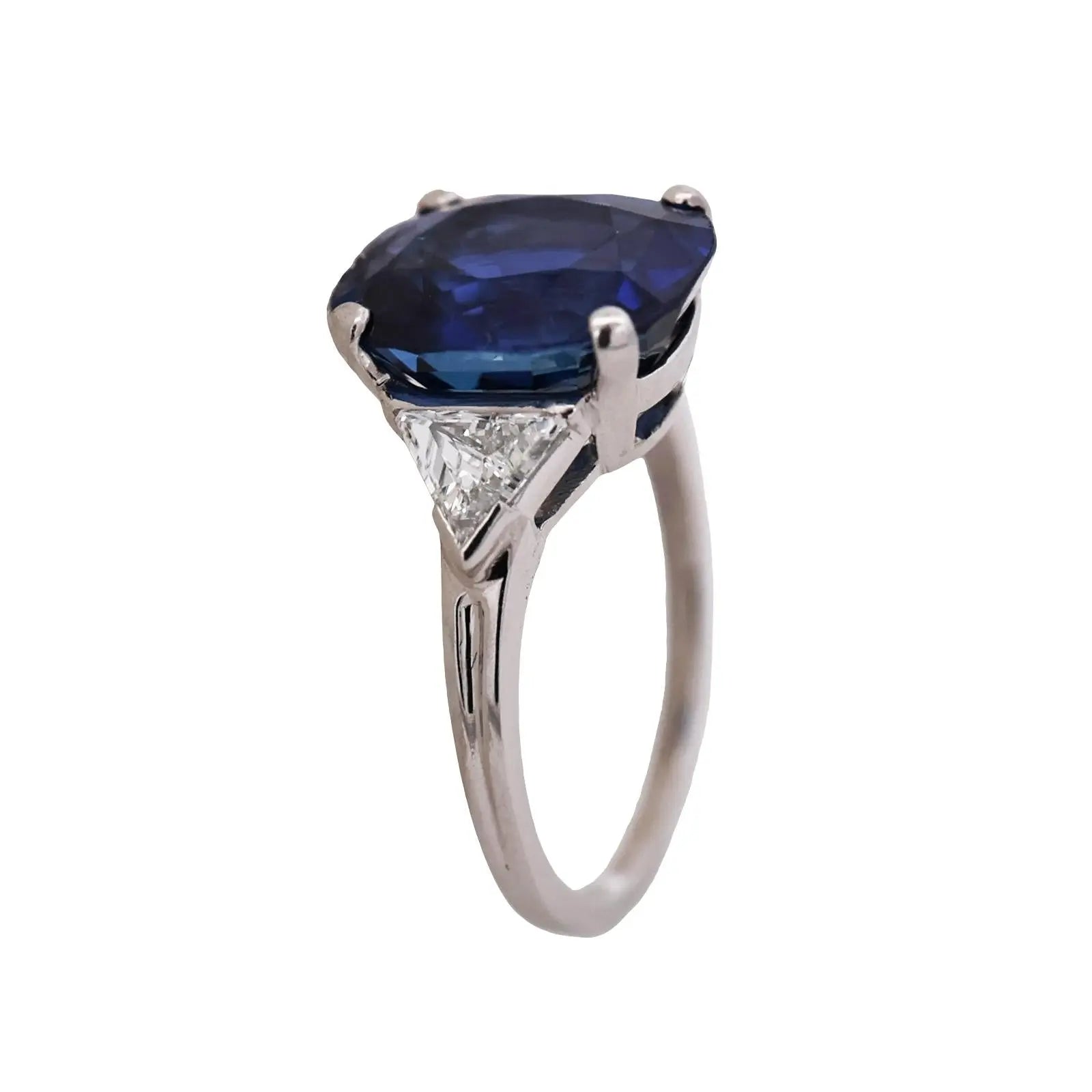 Tiffany, Platinum 7.08ct Burma no-heat Sapphire Diamond Ring, AGL, SSEF, Gubelin