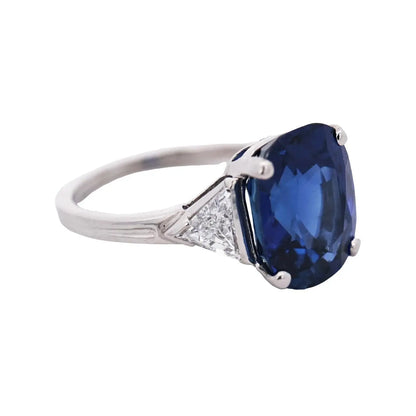 Tiffany, Platinum 7.08ct Burma no-heat Sapphire Diamond Ring, AGL, SSEF, Gubelin