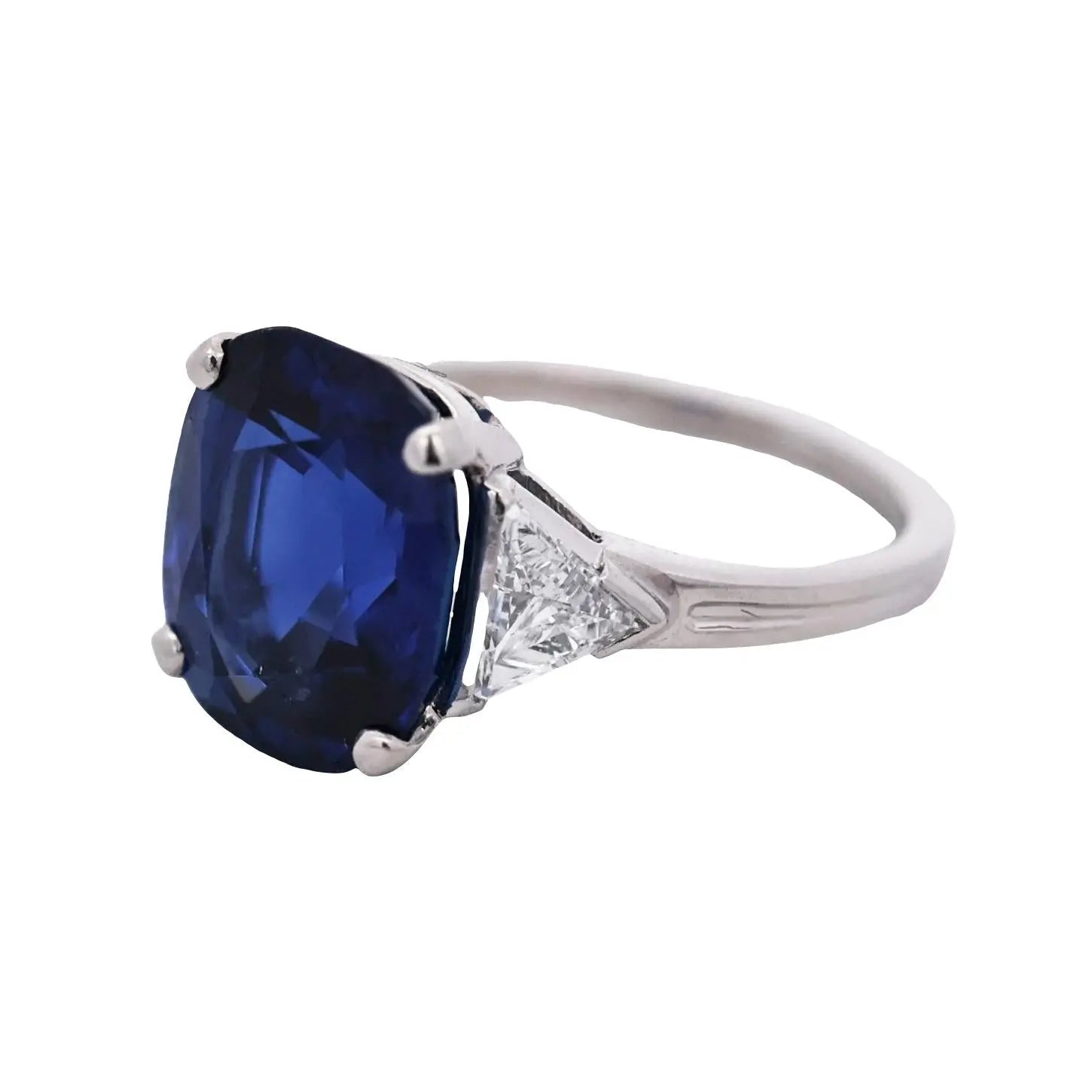 Tiffany, Platinum 7.08ct Burma no-heat Sapphire Diamond Ring, AGL, SSEF, Gubelin