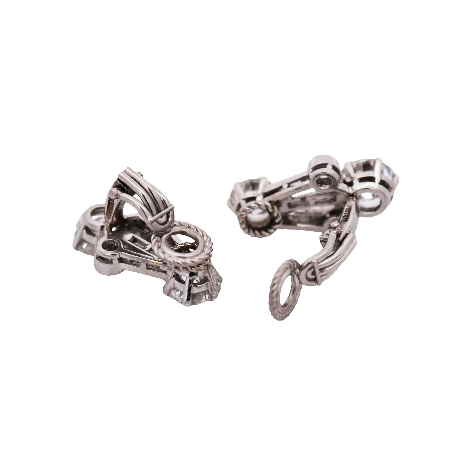 Harry Winston, Platinum Diamond Earrings