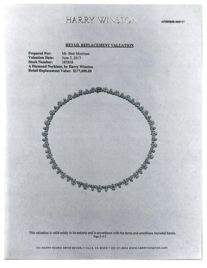 Harry Winston, Platinum Diamond Necklace, Valuation