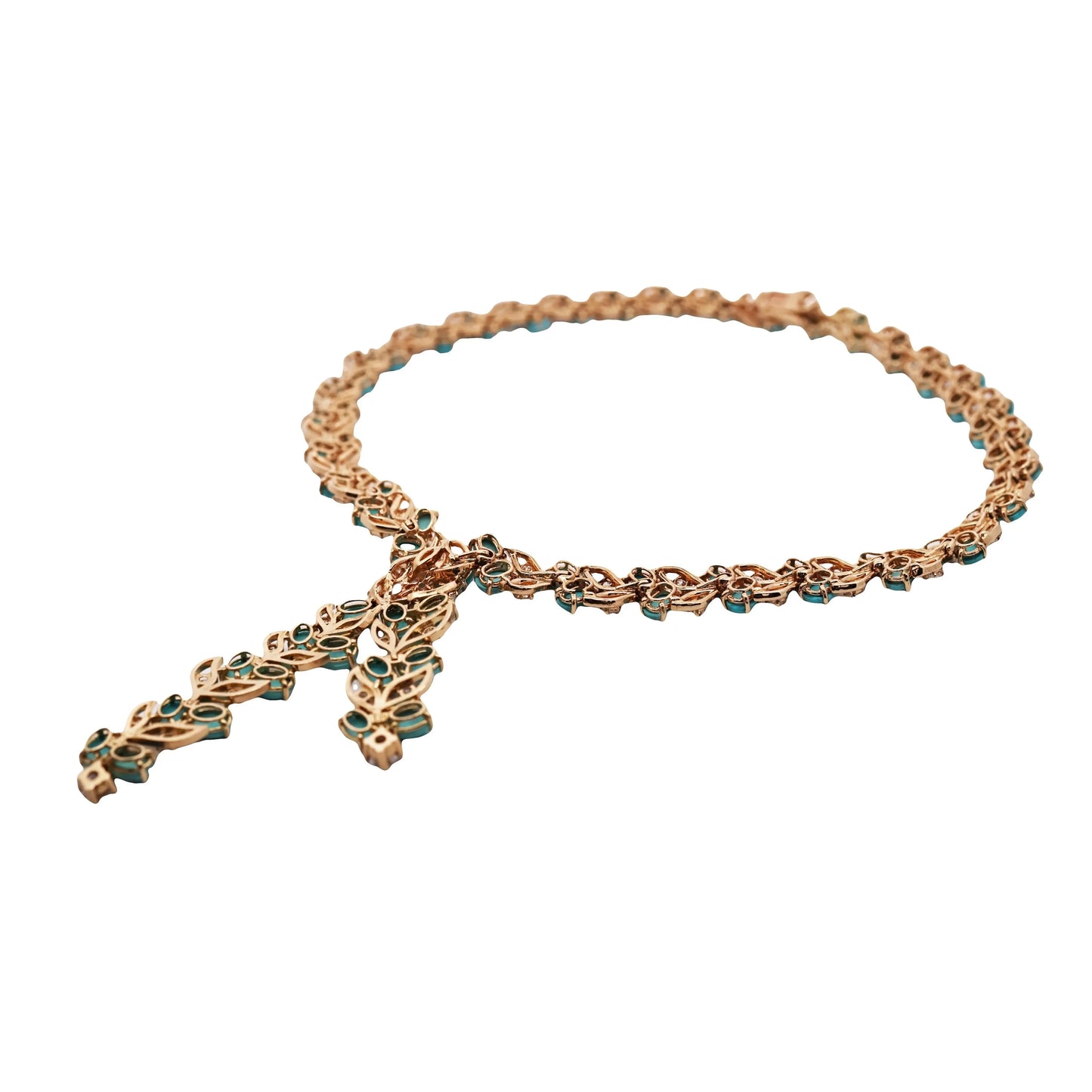 Cartier, 18K Gold Turquoise Diamond Necklace, IAJA
