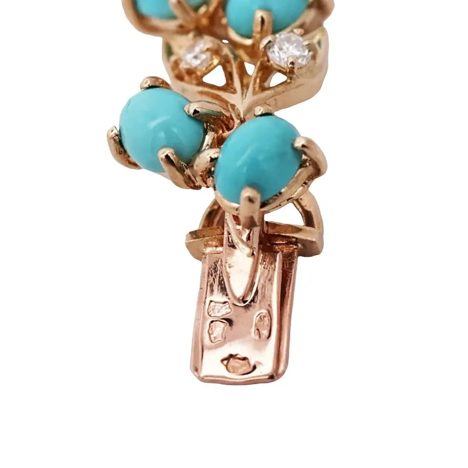 Cartier, 18K Gold Turquoise Diamond Necklace, IAJA