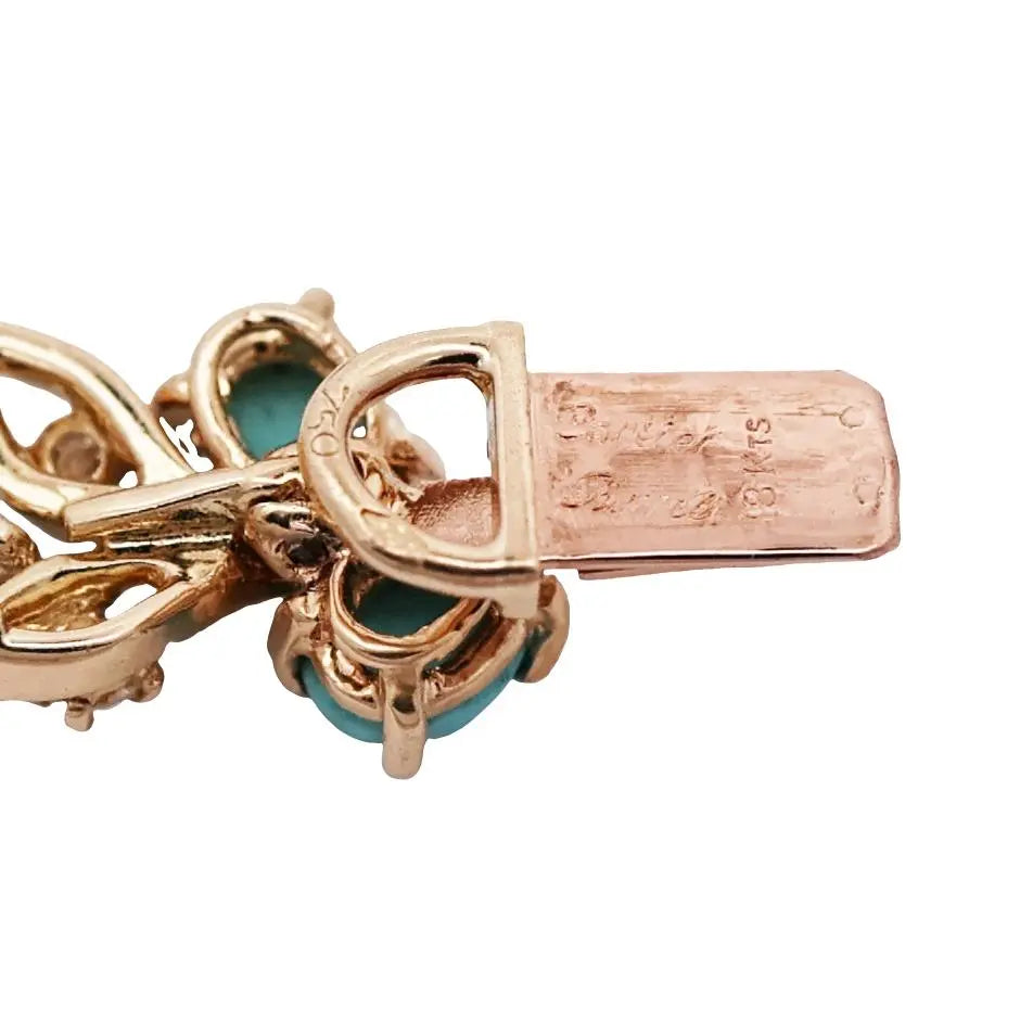Cartier, 18K Gold Turquoise Diamond Necklace, IAJA