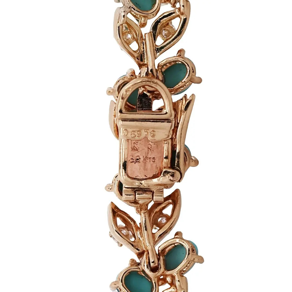 Cartier, 18K Gold Turquoise Diamond Necklace, IAJA