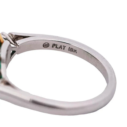 Oscar Heyman, Platinum 18K Gold 5.13ct Colombia Emerald Diamond Ring, Gubelin