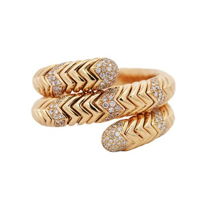 Bvlgari, 18K Gold Diamond Spiga Bracelet
