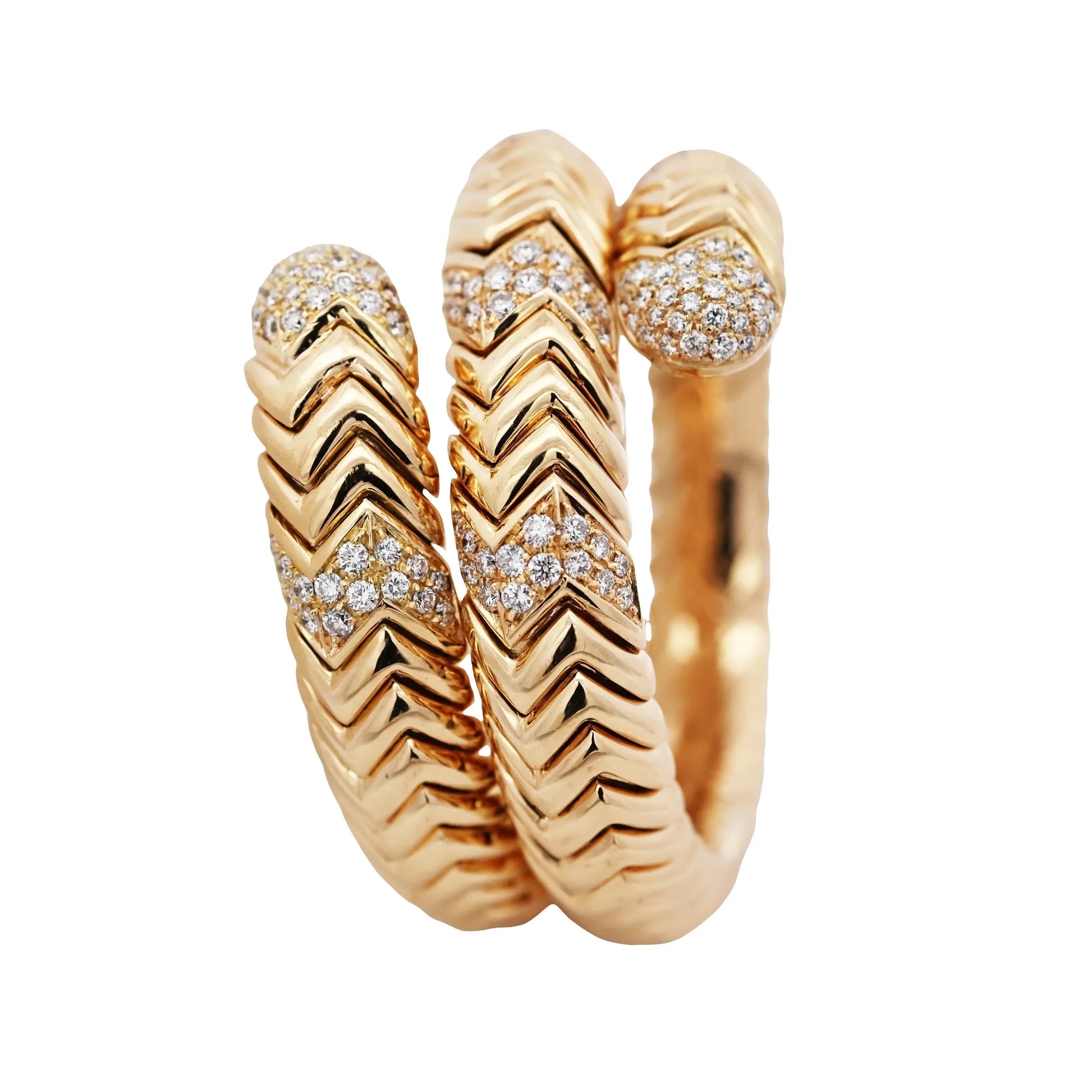 Bvlgari, 18K Gold Diamond Spiga Bracelet