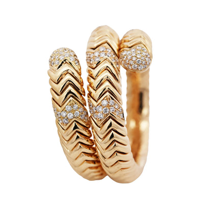 Bvlgari, 18K Gold Diamond Spiga Bracelet