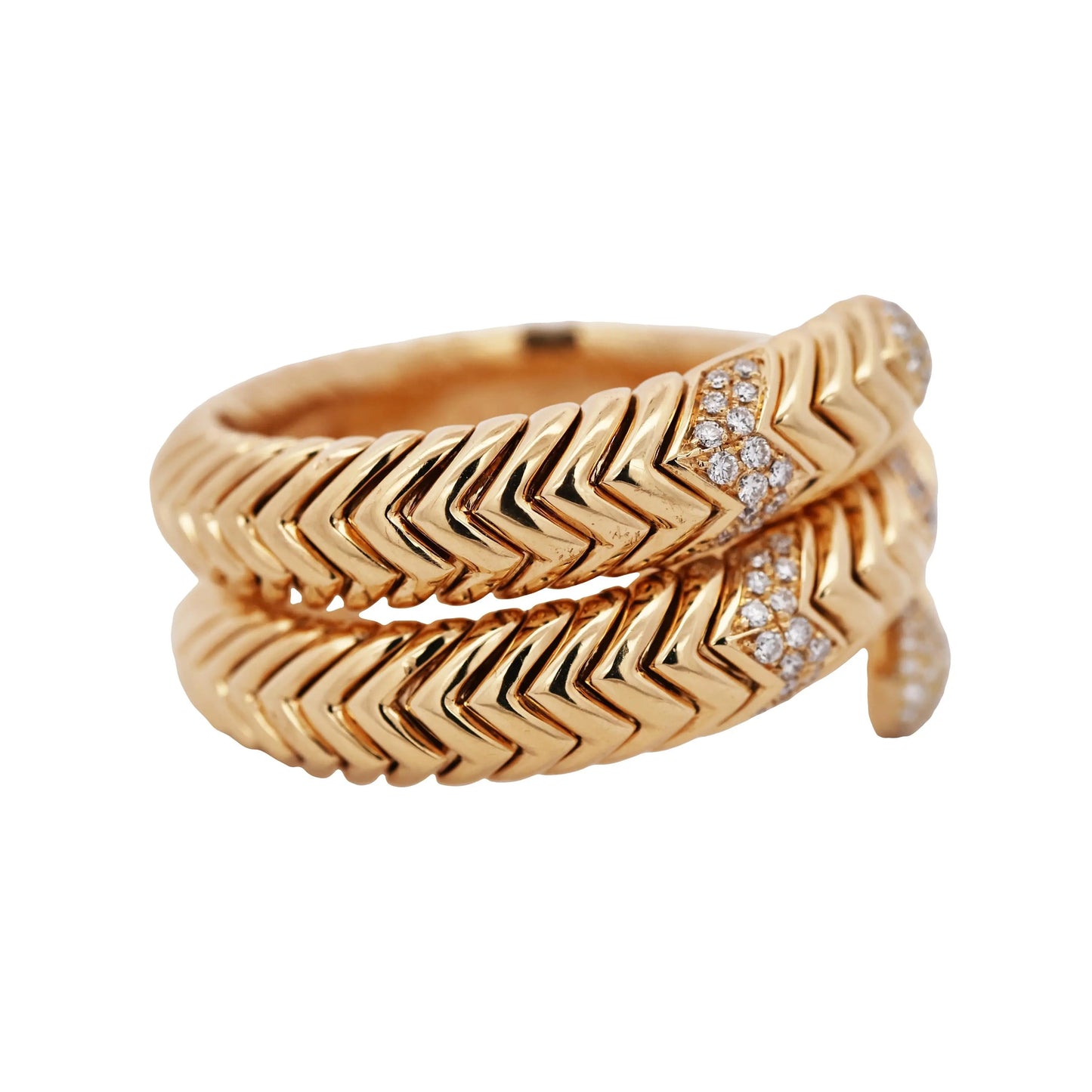 Bvlgari, 18K Gold Diamond Spiga Bracelet