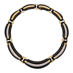 David Webb, Platinum 18K Gold Diamond Necklace