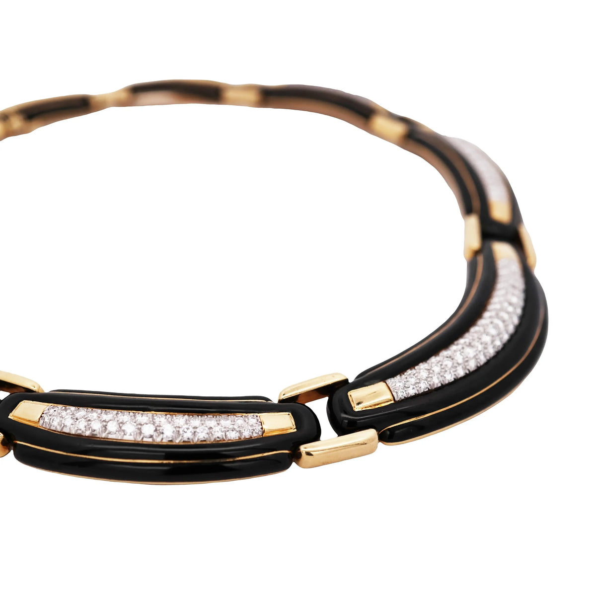 David Webb, Platinum 18K Gold Diamond Necklace
