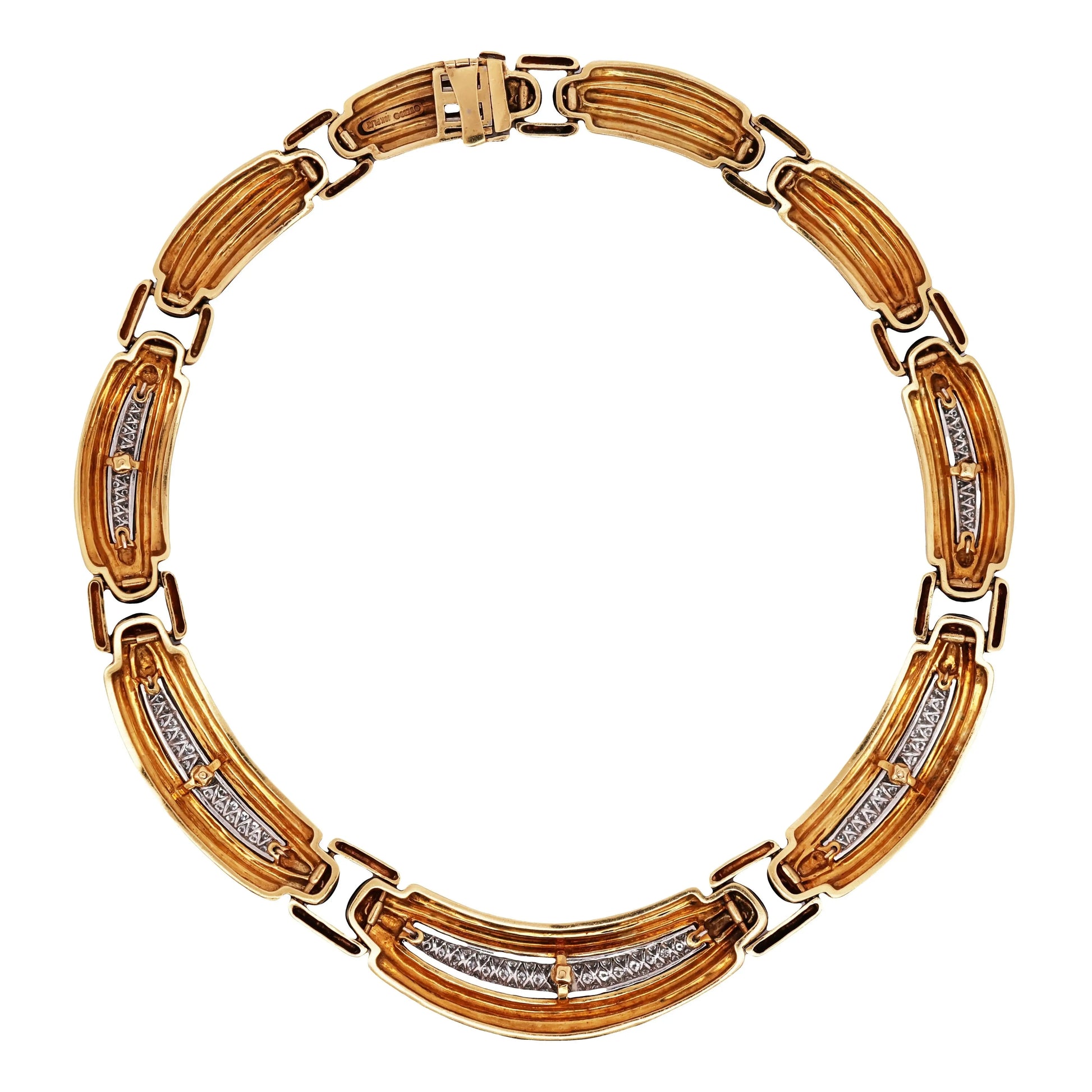 David Webb, Platinum 18K Gold Diamond Necklace
