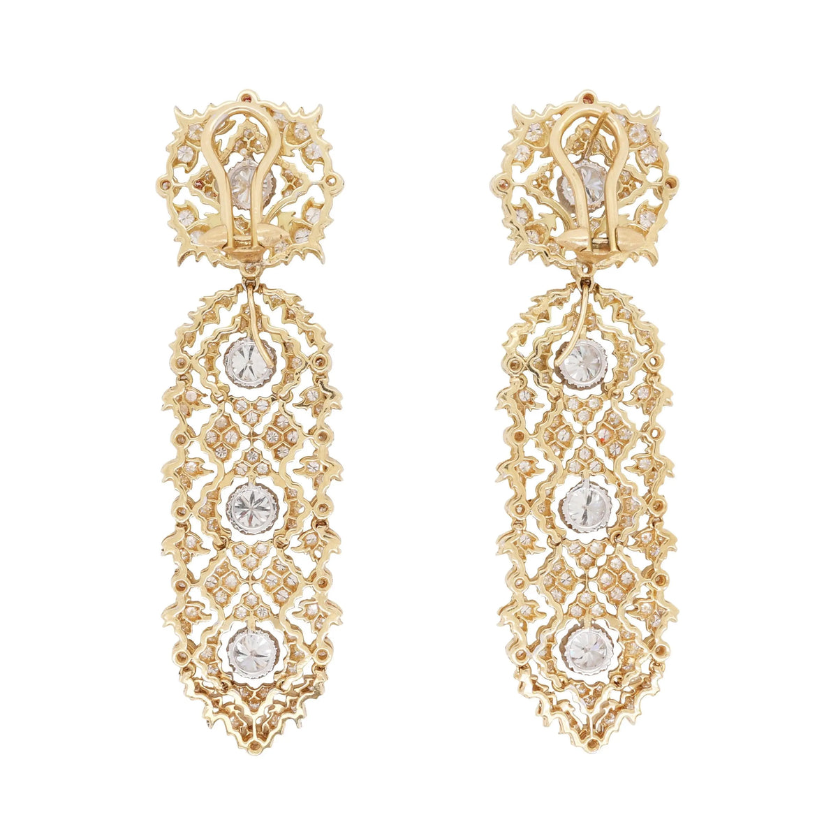 Buccellati, 18K Gold Diamond Earrings