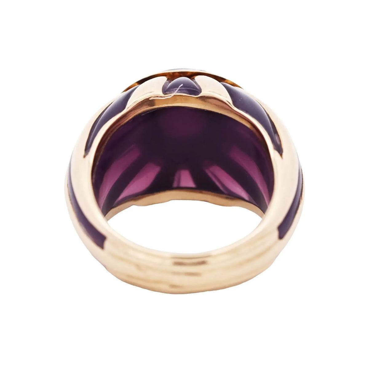 Bvlgari, 18K Gold Amethyst Diamond Ring