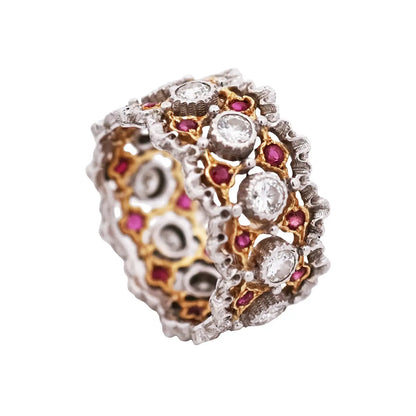 Buccellati, 18K Gold Ruby Diamond Ring