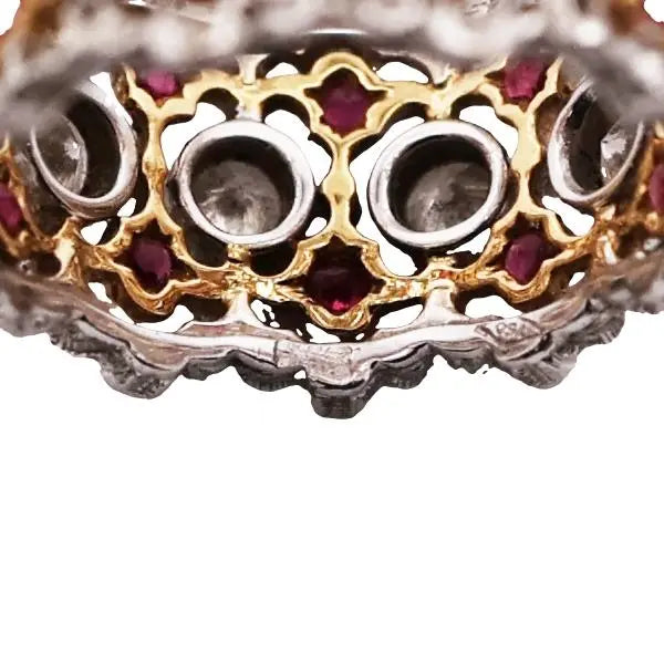 Buccellati, 18K Gold Ruby Diamond Ring