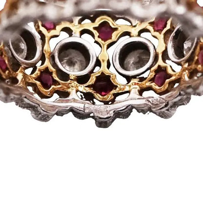 Buccellati, 18K Gold Ruby Diamond Ring