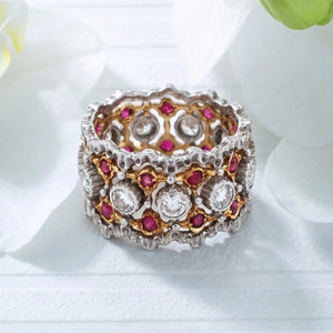 Buccellati, 18K Gold Ruby Diamond Ring