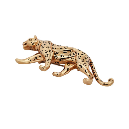 Cartier, 18K Gold Enamel Panthere Brooch