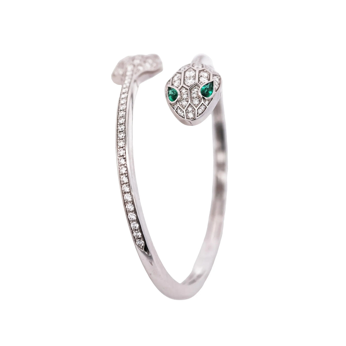 Bvlgari, 18K Gold Emerald Diamond Bracelet