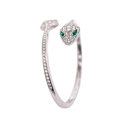 Bvlgari, 18K Gold Emerald Diamond Bracelet