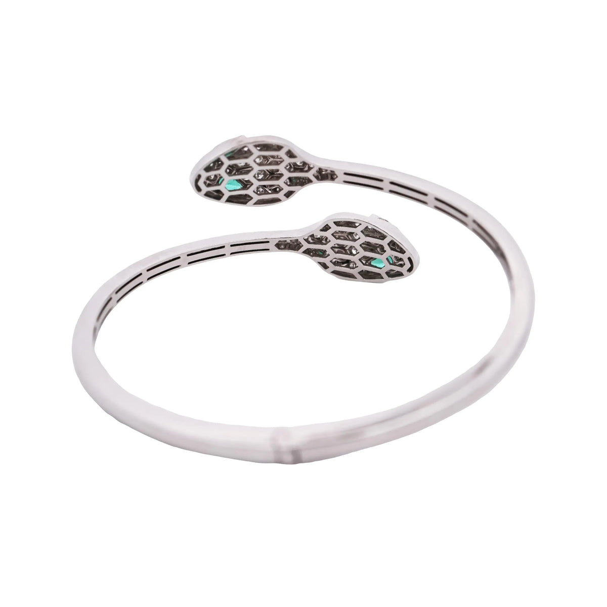 Bvlgari, 18K Gold Emerald Diamond Bracelet