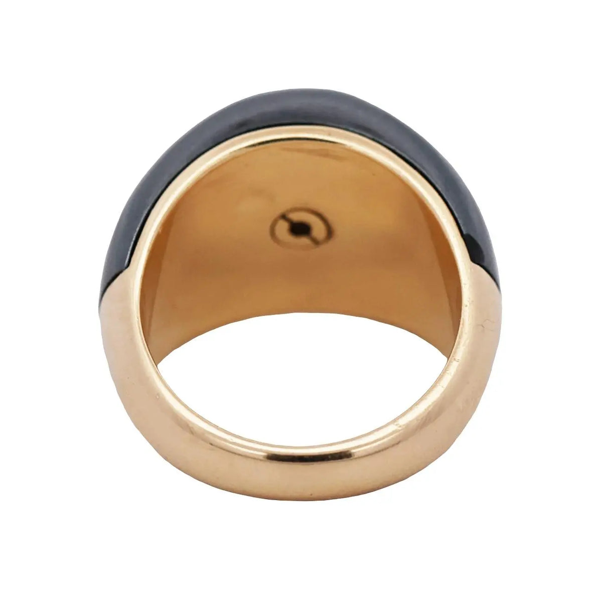 Bvlgari, 18K Gold Hematite Diamond Ring