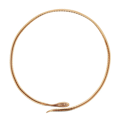 18K Gold Diamond Serpent Necklace