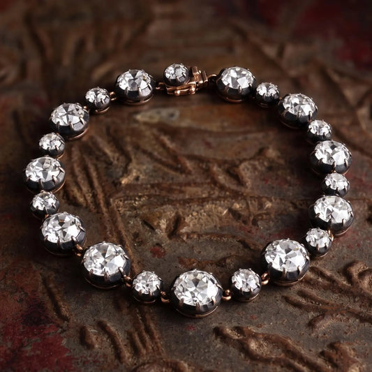Silver-top-Gold Diamond Bracelet