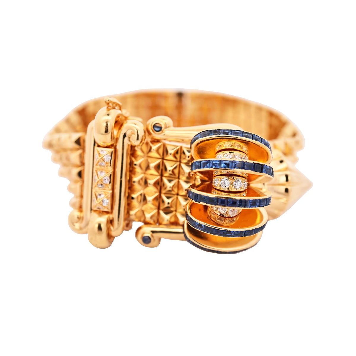 Mauboussin, 18K Gold Sapphire Diamond Bracelet
