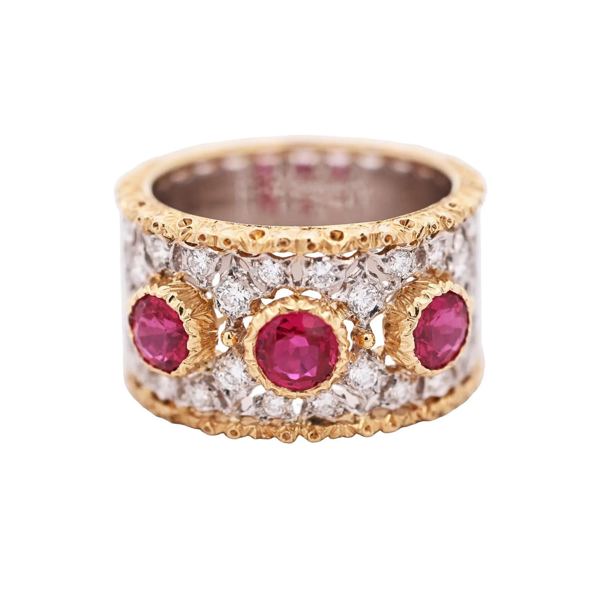 Buccellati, 18K Gold Ruby Diamond Ring