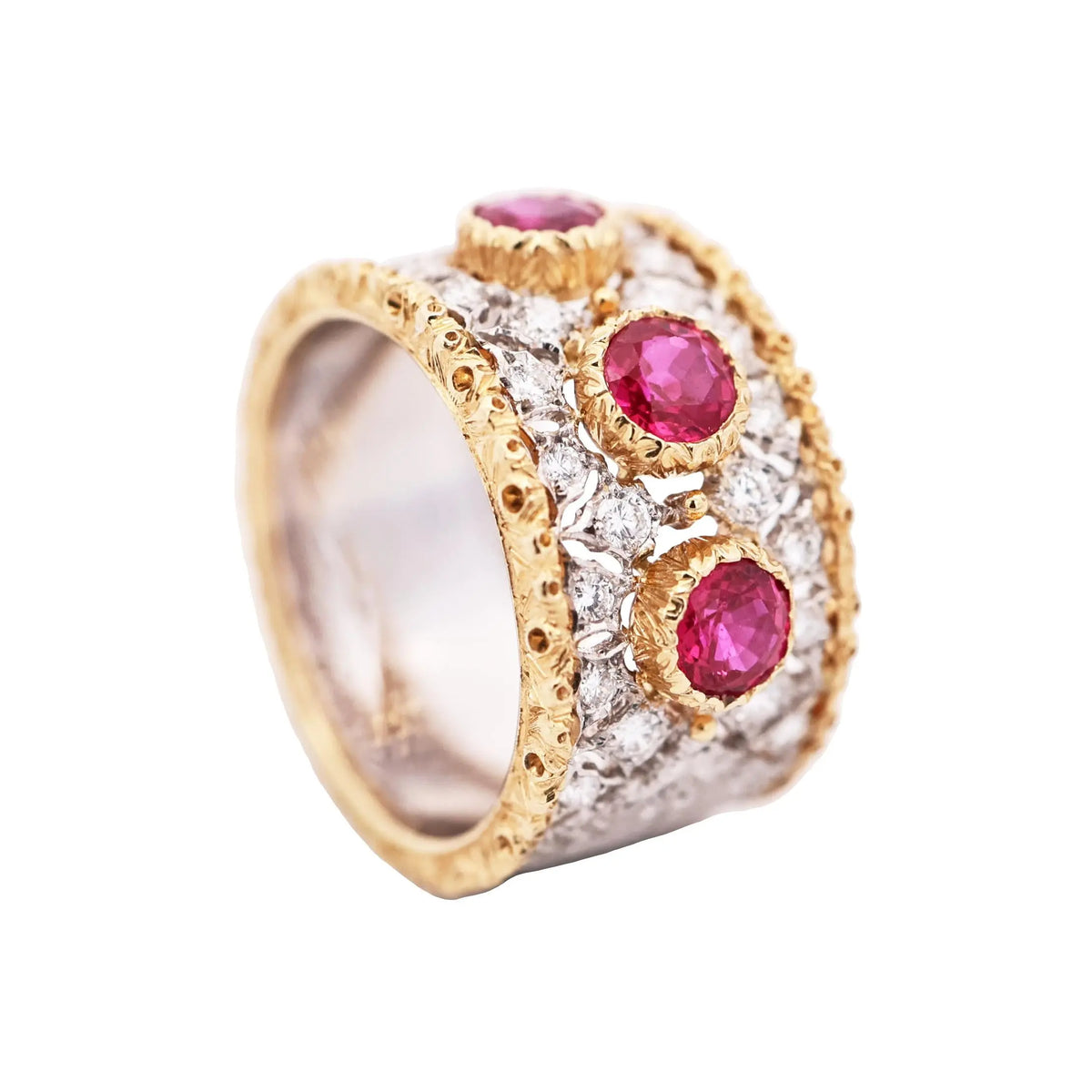 Buccellati, 18K Gold Ruby Diamond Ring