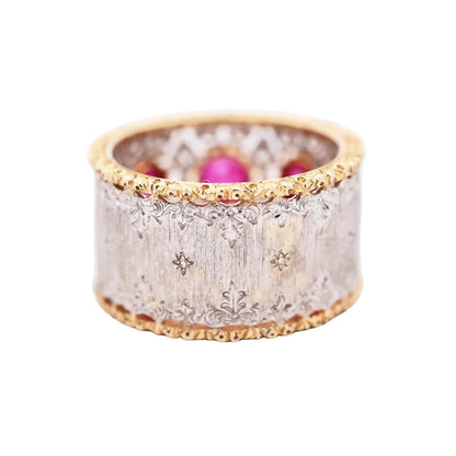 Buccellati, 18K Gold Ruby Diamond Ring