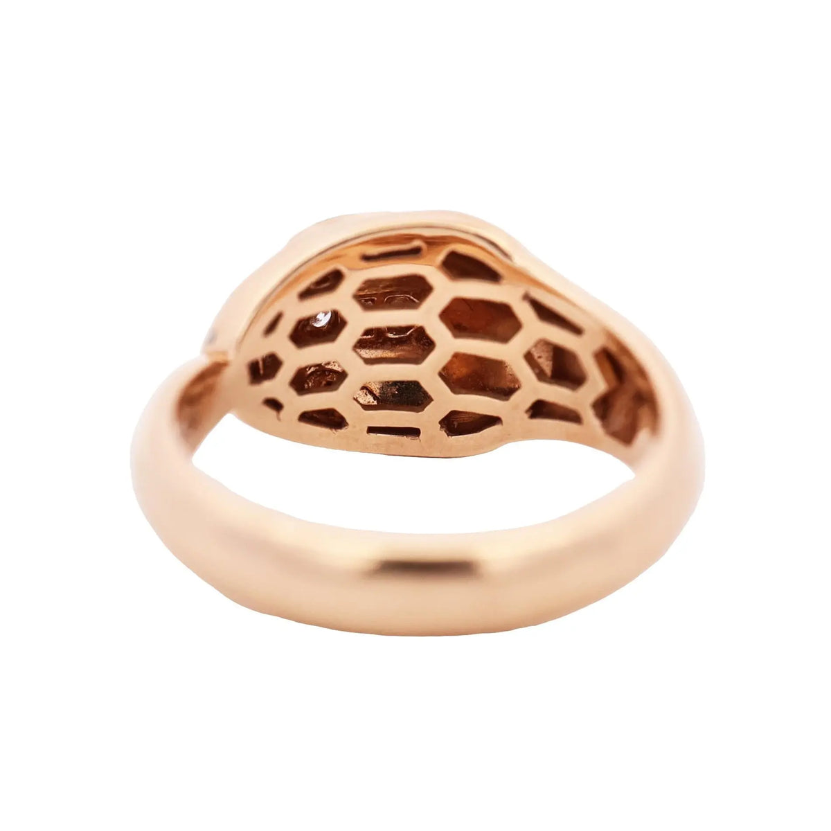 Bvlgari, 18K Gold Malachite Diamond Serpenti Ring