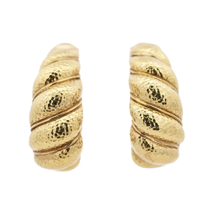 David Webb, Platinum 18K Gold Earrings