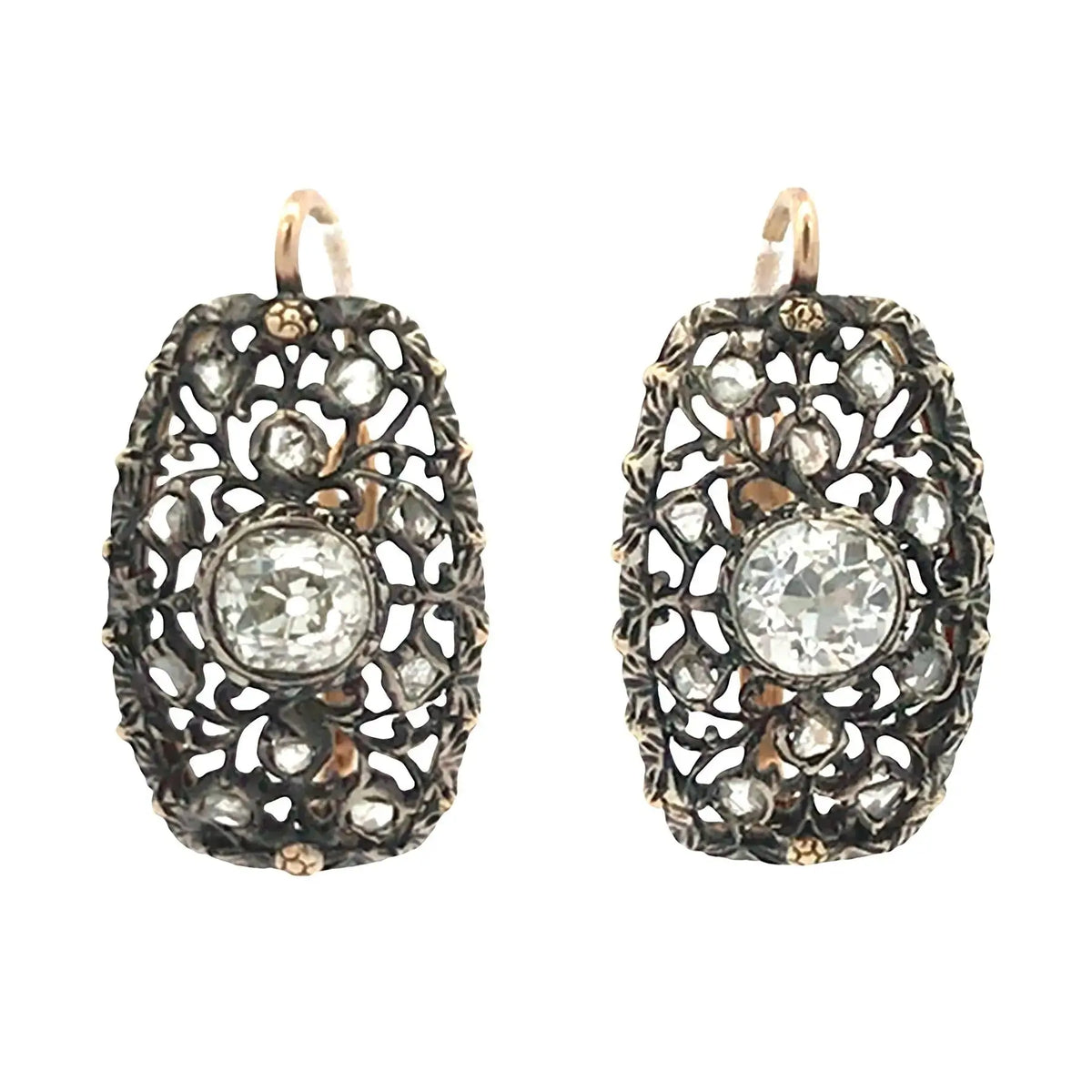 M. Buccellati, Silver-topped Gold Diamond Bracelet and Earrings