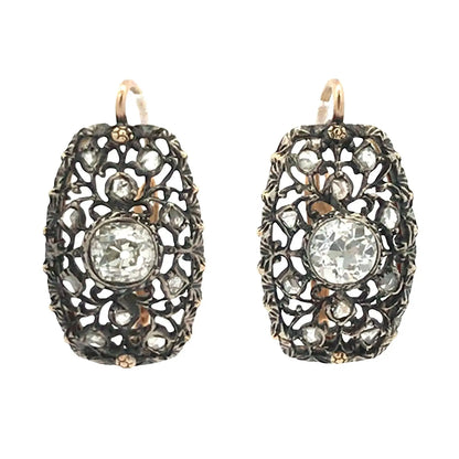 M. Buccellati, Silver-topped Gold Diamond Bracelet and Earrings