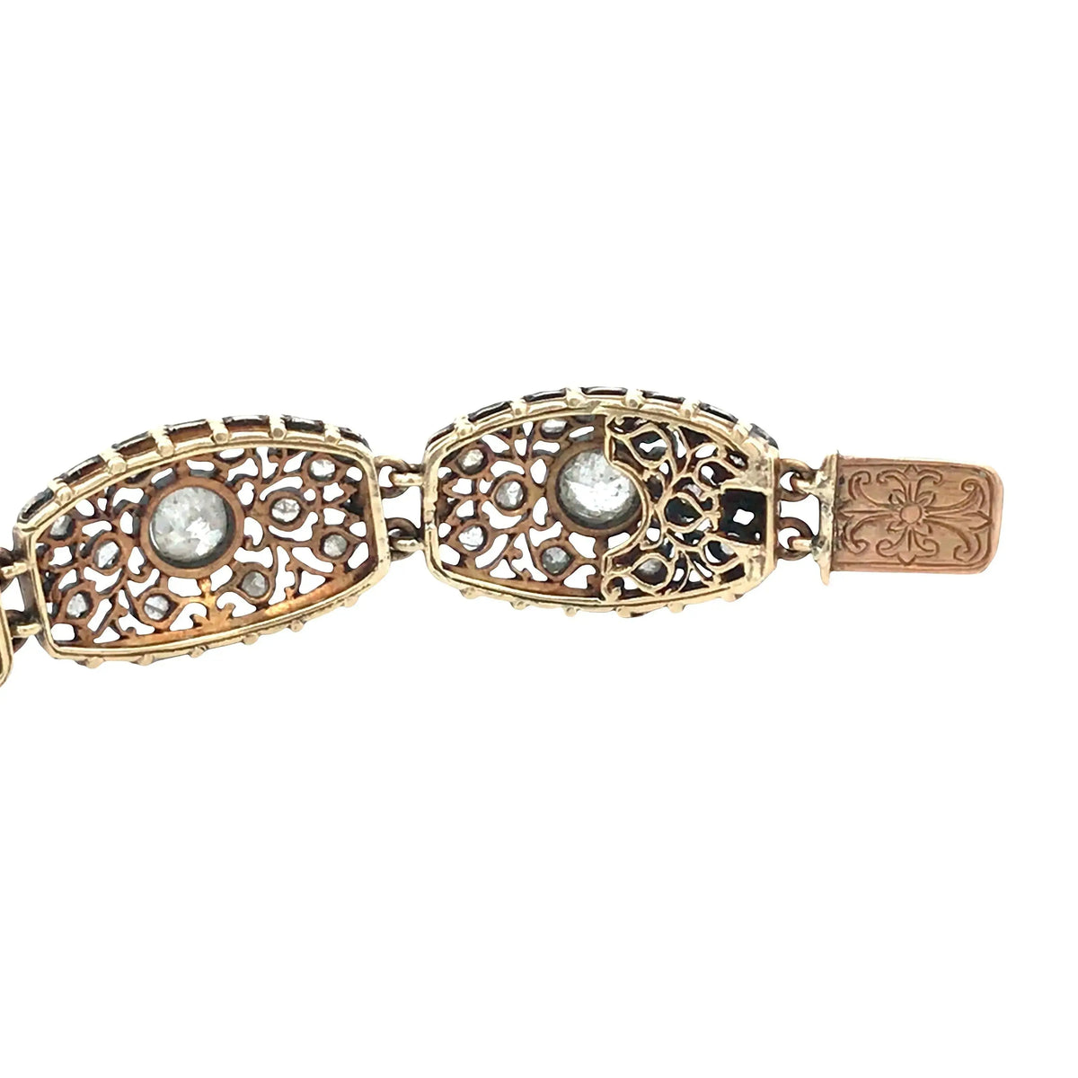 M. Buccellati, Silver-topped Gold Diamond Bracelet and Earrings