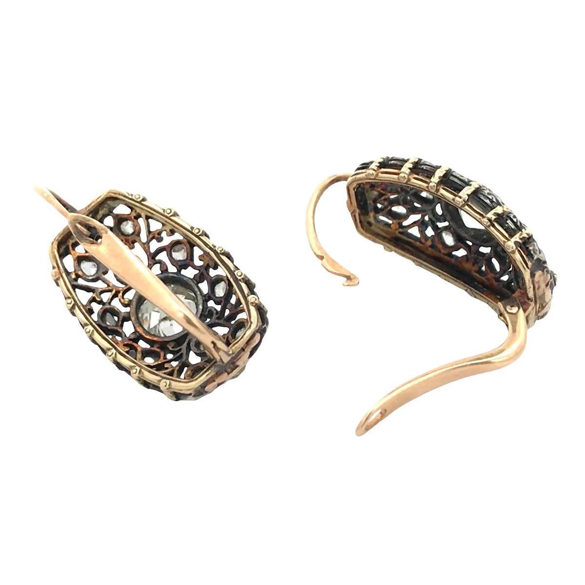 M. Buccellati, Silver-topped Gold Diamond Bracelet and Earrings