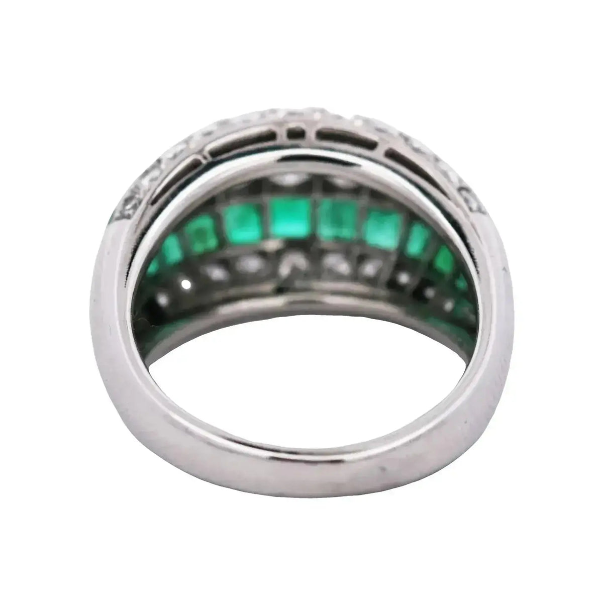 Oscar Heyman, Platinum Emerald Diamond Ring, Certificate
