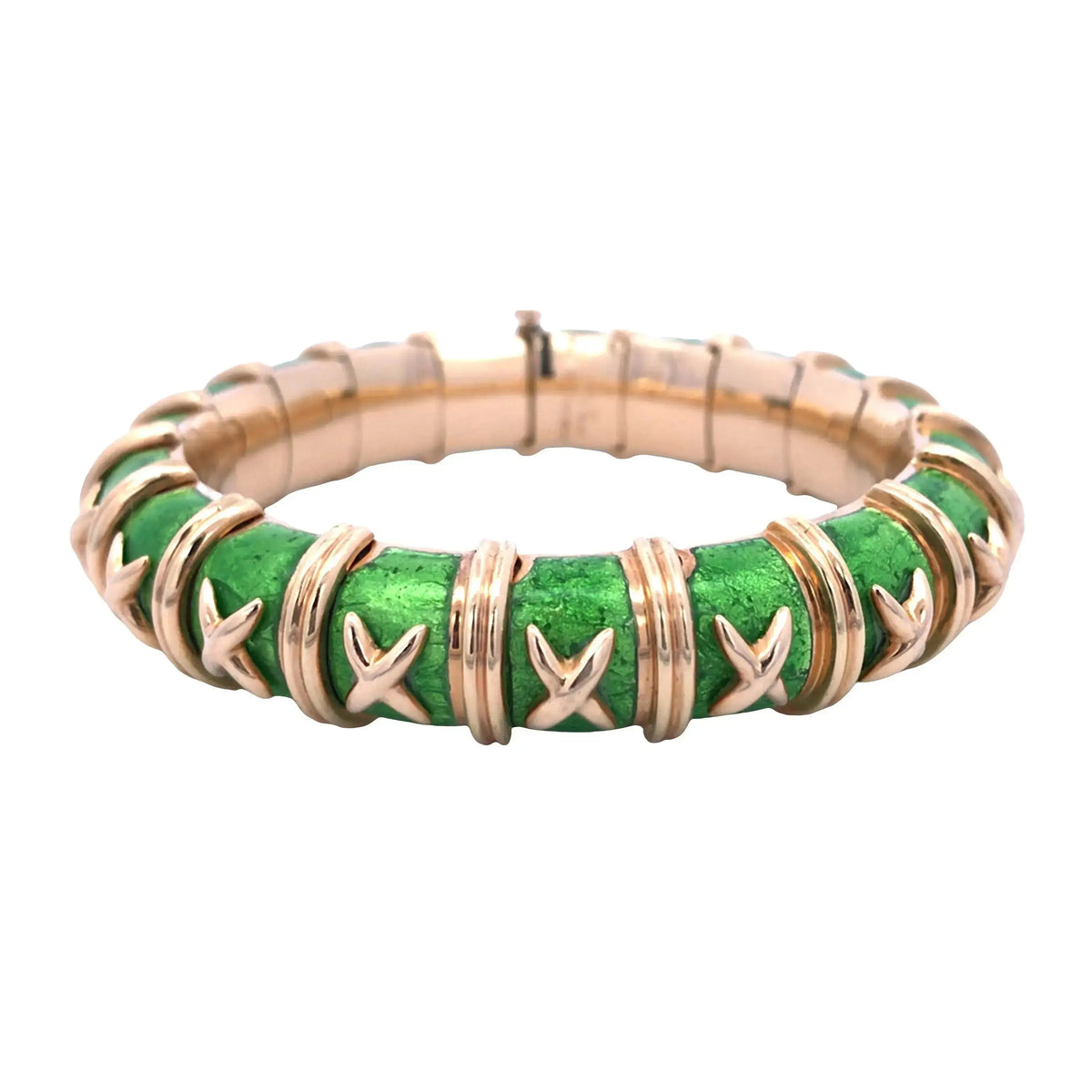 Tiffany Schlumberger, 18K Gold Enamel Bangle