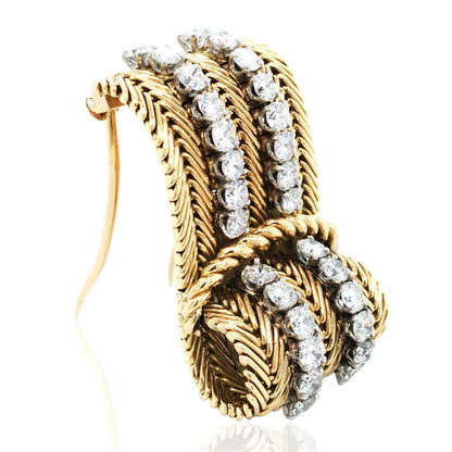 Van Cleef & Arpels, 18K Gold Diamond Brooch