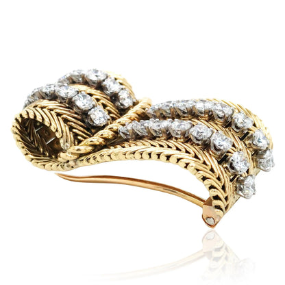 Van Cleef & Arpels, 18K Gold Diamond Brooch