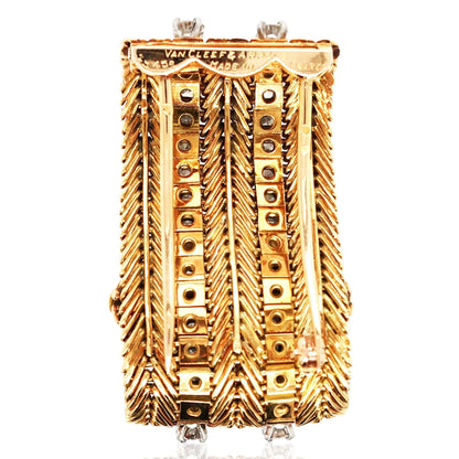 Van Cleef & Arpels, 18K Gold Diamond Brooch