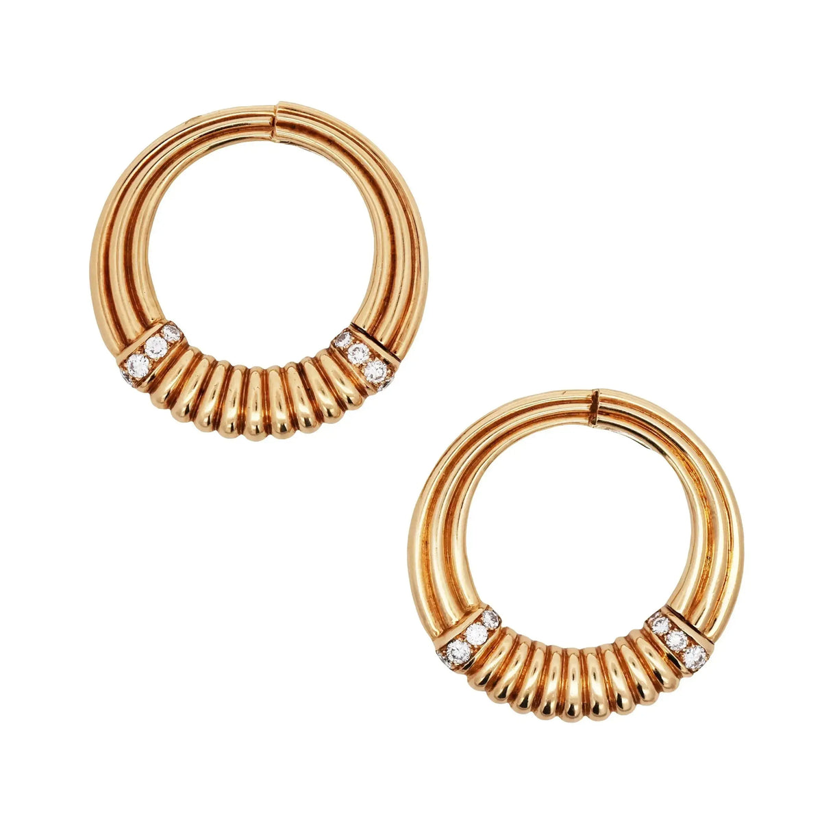 Van Cleef & Arpels, 18K Gold Diamond Dress-clip Brooches