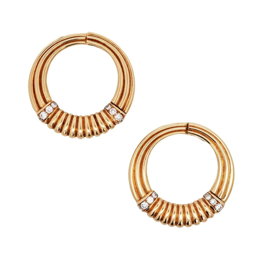 Van Cleef & Arpels, 18K Gold Diamond Dress-clip Brooches