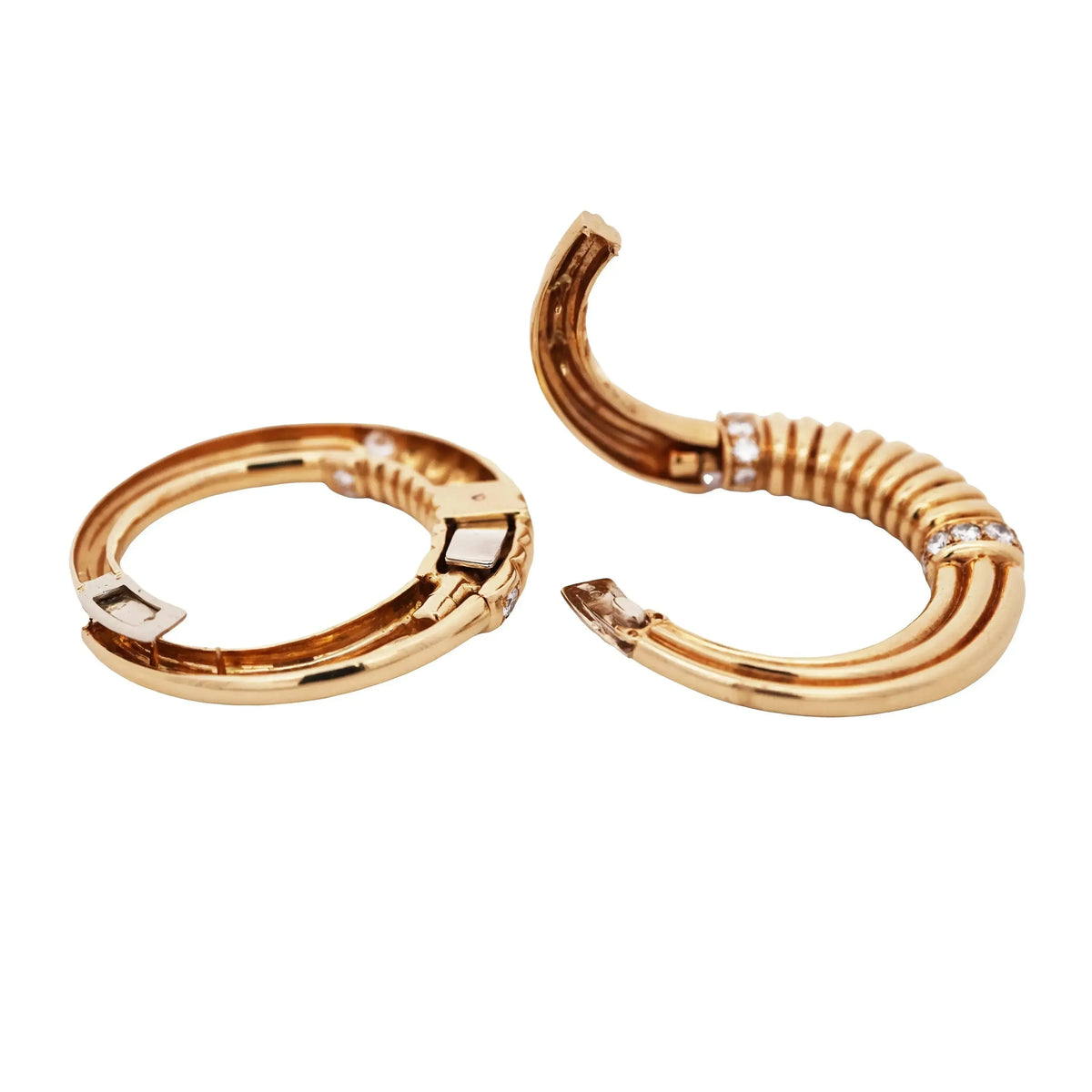 Van Cleef & Arpels, 18K Gold Diamond Dress-clip Brooches