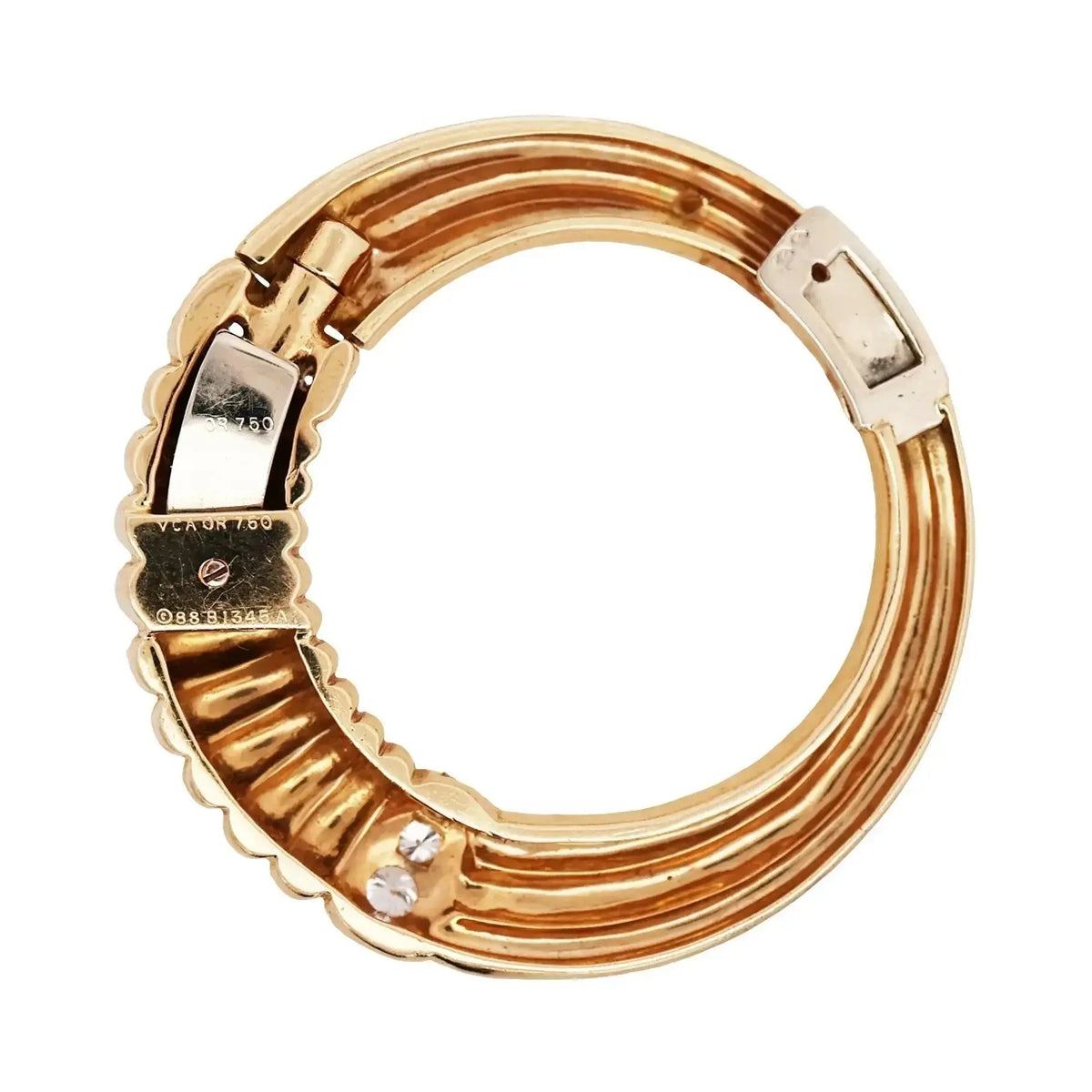 Van Cleef & Arpels, 18K Gold Diamond Dress-clip Brooches