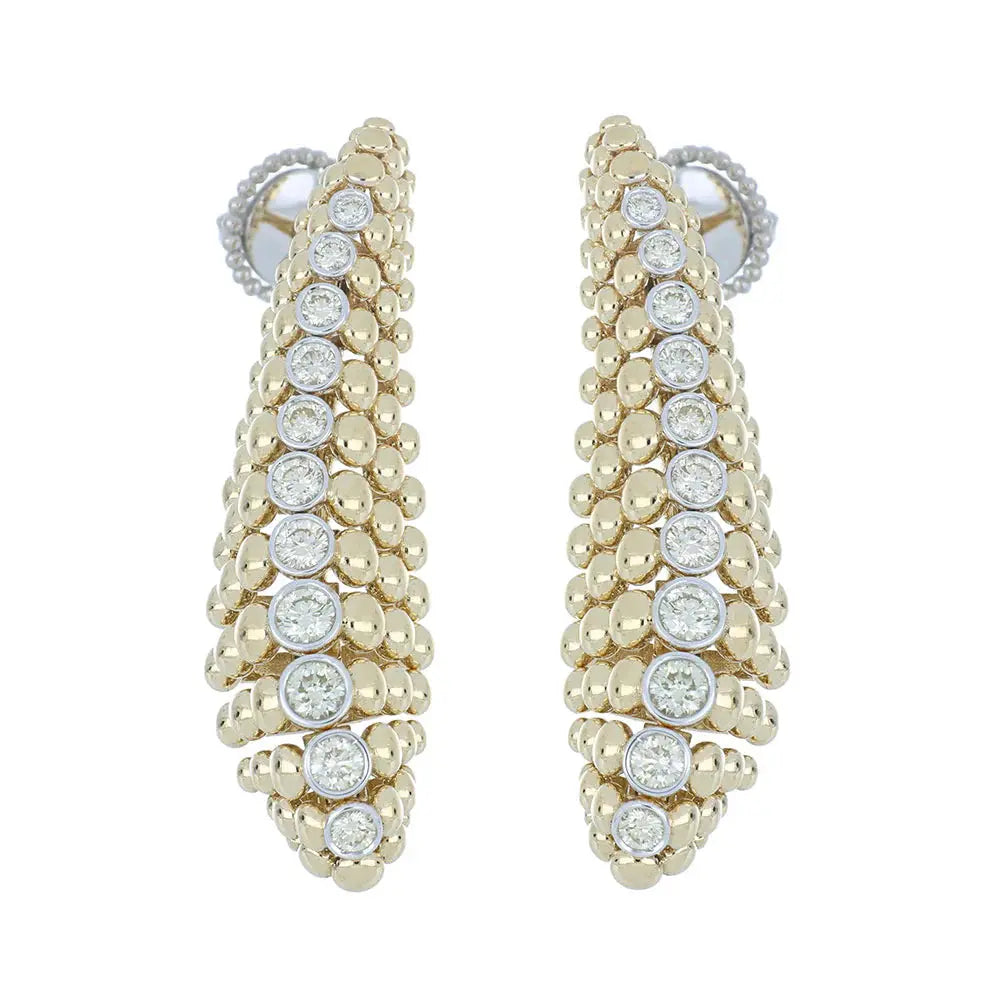 Ferri Firenze, 18K Gold Diamond Earrings Ferri Firenze